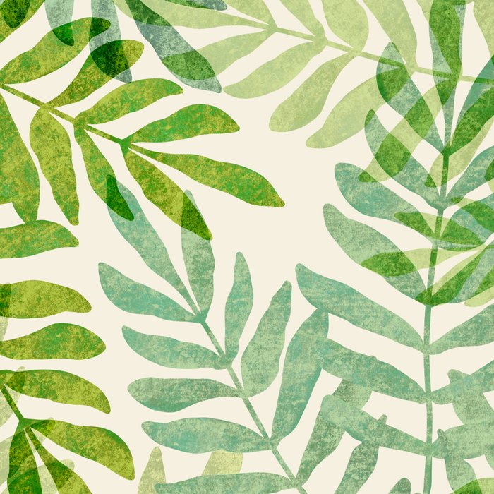 Tropical Forest Fern Fronds - botanical greenery design Coffee Mug Gallery Image 2