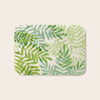 Tropical Forest Fern Fronds - botanical greenery design Bath Mat Gallery Image 1
