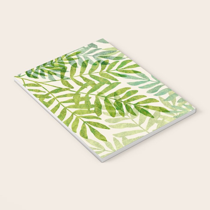 Tropical Forest Fern Fronds - botanical greenery design Notebook Gallery Image 3