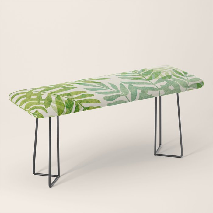 Tropical Forest Fern Fronds - botanical greenery design Bench Gallery Image 1