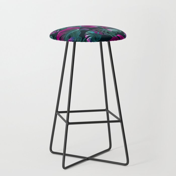 Tropical Monstera Leaf Garden Stool Gallery Image 1