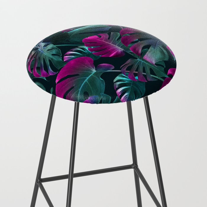 Tropical Monstera Leaf Garden Stool Gallery Image 2