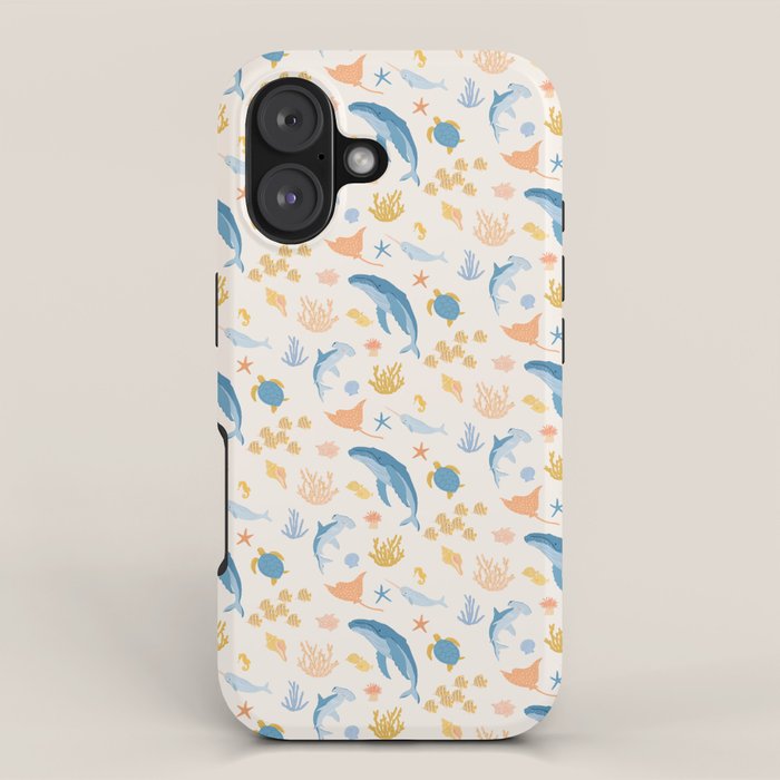 Sea Animals Pattern iPhone Case Gallery Image 1