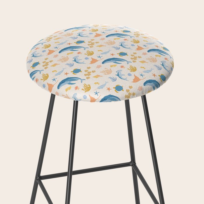 Sea Animals Pattern Stool Gallery Image 2