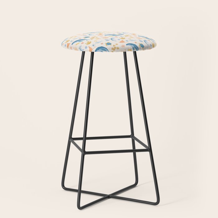 Sea Animals Pattern Stool Gallery Image 1