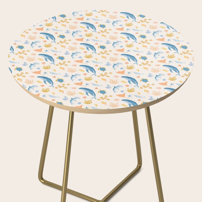 Sea Animals Pattern Side Table Gallery Image 2