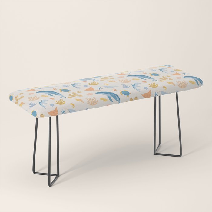 Sea Animals Pattern Bench Gallery Image 1