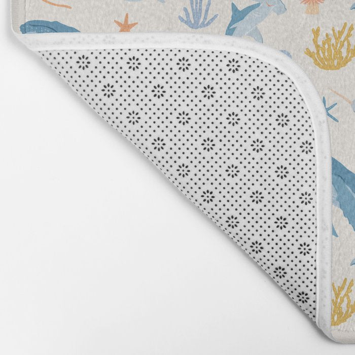 Sea Animals Pattern Bath Mat Gallery Image 2
