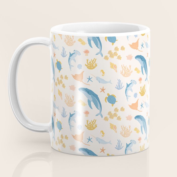 Sea Animals Pattern Coffee Mug Gallery Image 3