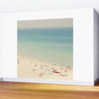 Aerial Crowded Beach - Pastel Beach - Ocean Print - Sea Travel photography Wall Mural Gallery Image 2
