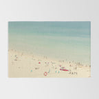 Aerial Crowded Beach - Pastel Beach - Ocean Print - Sea Travel photography Rug Gallery Image 2