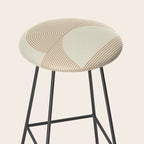 Geometric lines in Shades of Coffee and Latte 4 (Sunrise and Sunset) Stool Gallery Image 2