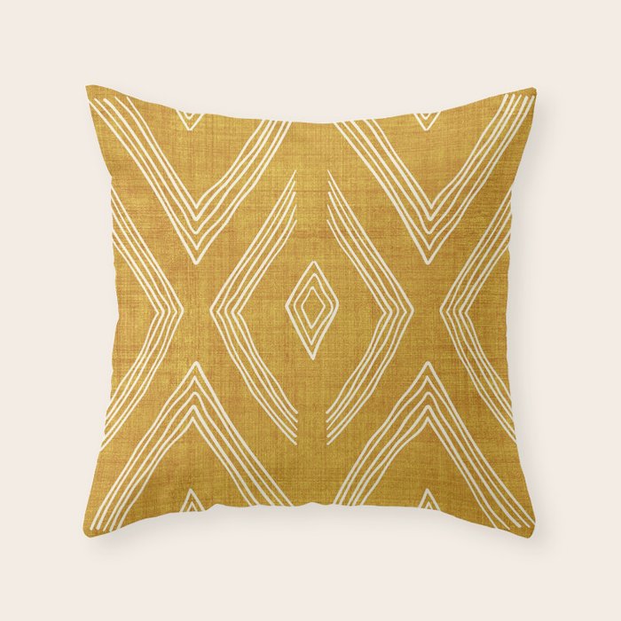 Birch in Gold Throw Pillow Gallery Image 1