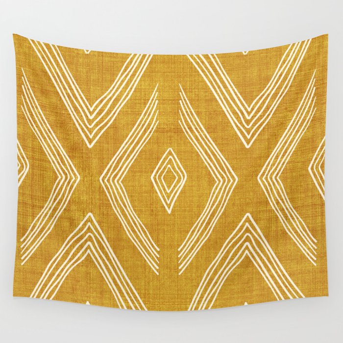 Birch in Gold Wall Tapestry Gallery Image 1