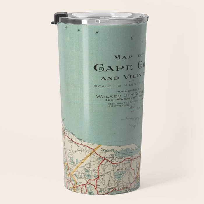 Vintage Map of Cape Cod (1917) Travel Mug Gallery Image 3