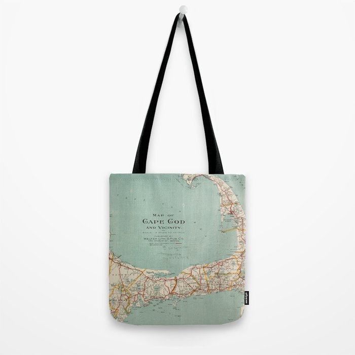 Vintage Map of Cape Cod (1917) Tote Bag Gallery Image 2