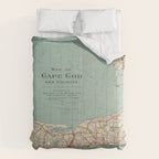 Vintage Map of Cape Cod (1917) Comforter Gallery Image 6
