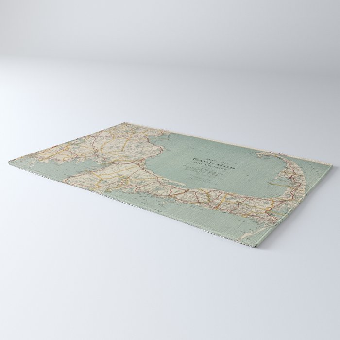 Vintage Map of Cape Cod (1917) Rug Gallery Image 3