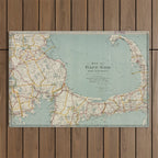 Vintage Map of Cape Cod (1917) Outdoor Rug Gallery Image 1