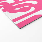 Midcentury Modern Loops Pattern Hot Pink and White Welcome Mat Gallery Image 2