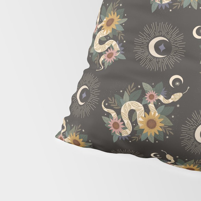 Year of the Snake - 2025 Calendar - Black Pillow Sham Gallery Image 4