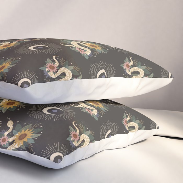Year of the Snake - 2025 Calendar - Black Pillow Sham Gallery Image 3
