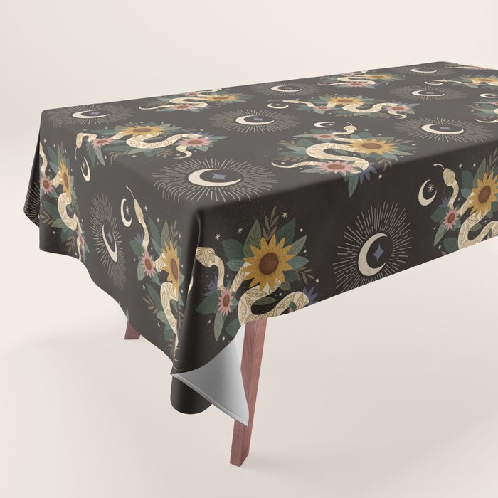 Year of the Snake - 2025 Calendar - Black Tablecloth Gallery Image 1
