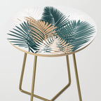 Gold and Green Palm Leaves Side Table Gallery Image 2