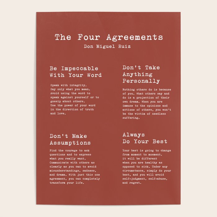 The Four Agreements Brown Poster Gallery Image 4
