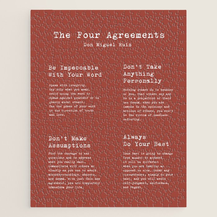 The Four Agreements Brown Jigsaw Puzzle Gallery Image 1