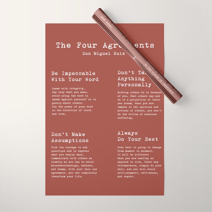 The Four Agreements Brown Wrapping Paper Gallery Image 1