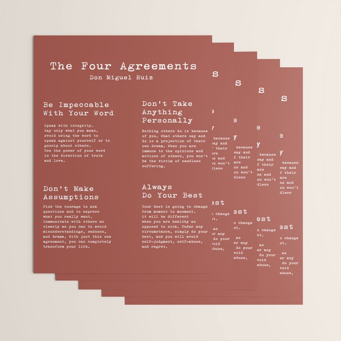 The Four Agreements Brown Wrapping Paper Gallery Image 3