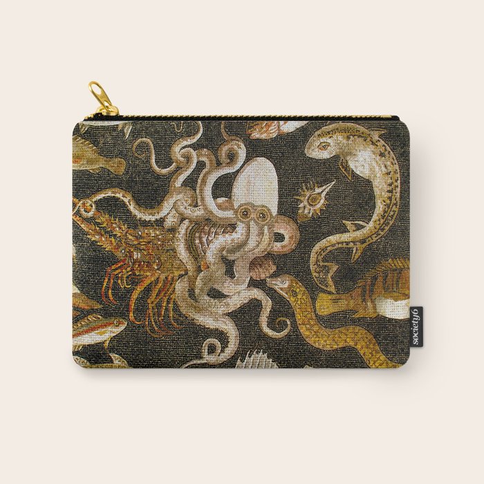 Pompeii Mosaic Ocean Creatures  Carry All Pouch Gallery Image 1