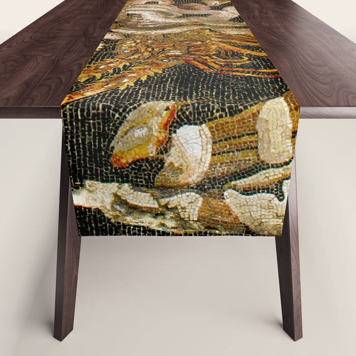 Pompeii Mosaic Ocean Creatures  Table Runner Gallery Image 1