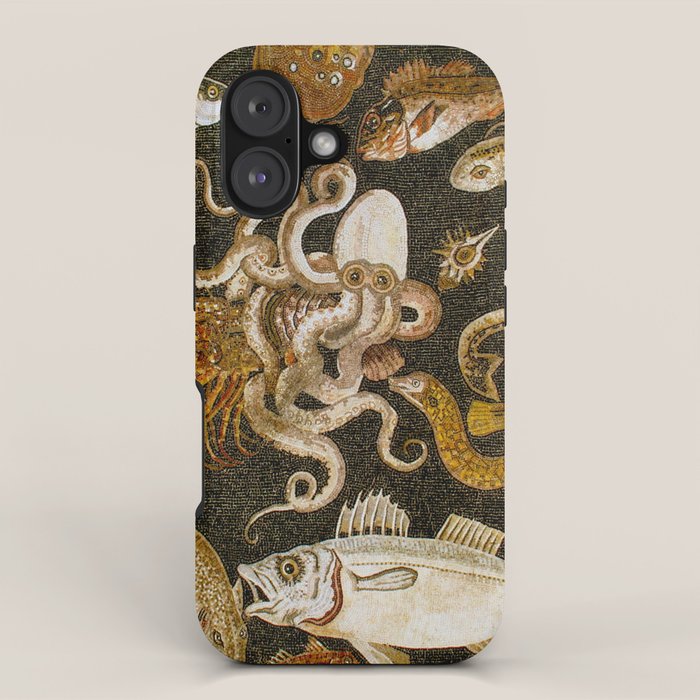 Pompeii Mosaic Ocean Creatures  iPhone Case Gallery Image 1