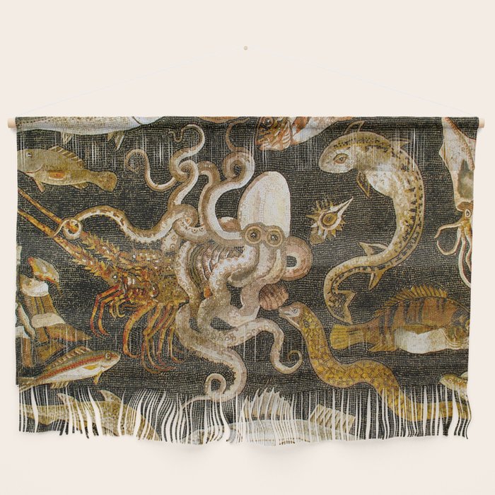 Pompeii Mosaic Ocean Creatures  Wall Hanging Gallery Image 1