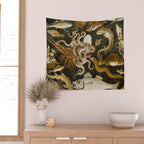 Pompeii Mosaic Ocean Creatures  Wall Tapestry Gallery Image 2
