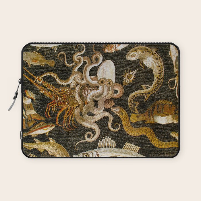 Pompeii Mosaic Ocean Creatures  Laptop Sleeve Gallery Image 1