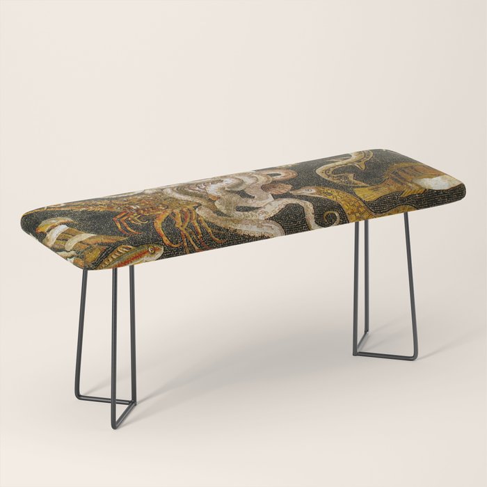 Pompeii Mosaic Ocean Creatures  Bench Gallery Image 1
