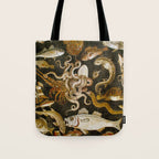 Pompeii Mosaic Ocean Creatures  Tote Bag Gallery Image 1