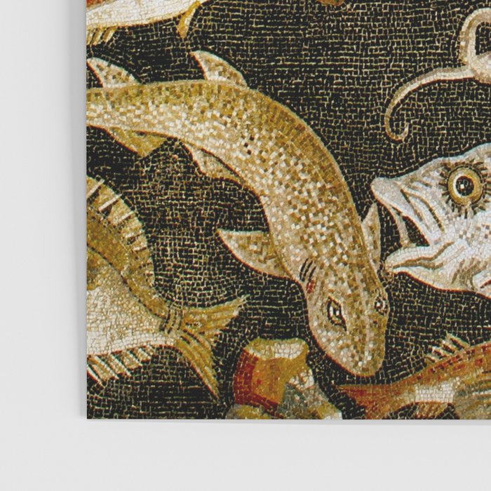 Pompeii Mosaic Ocean Creatures  Poster Gallery Image 3