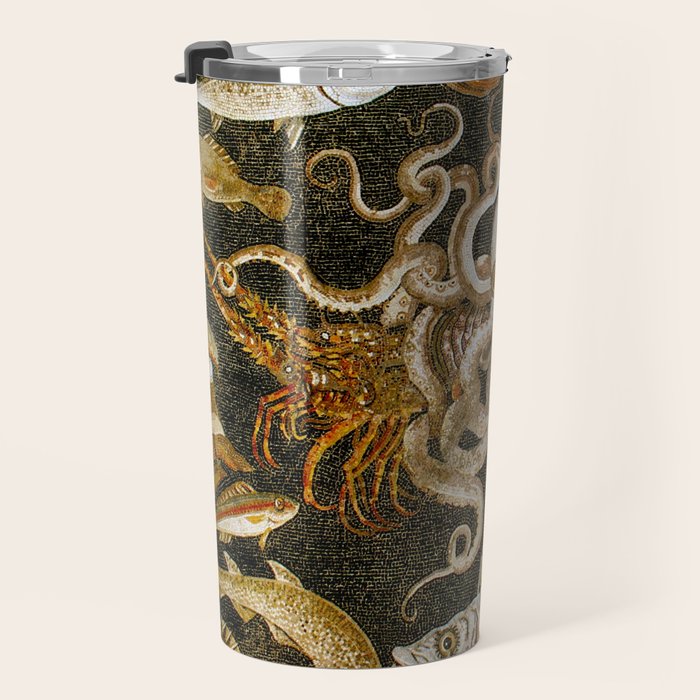Pompeii Mosaic Ocean Creatures  Travel Mug Gallery Image 3