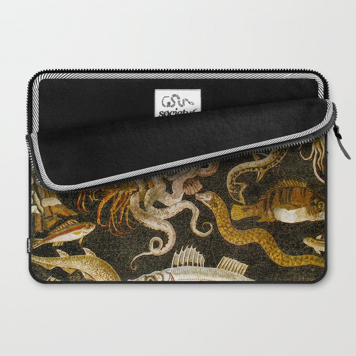Pompeii Mosaic Ocean Creatures  Laptop Sleeve Gallery Image 2