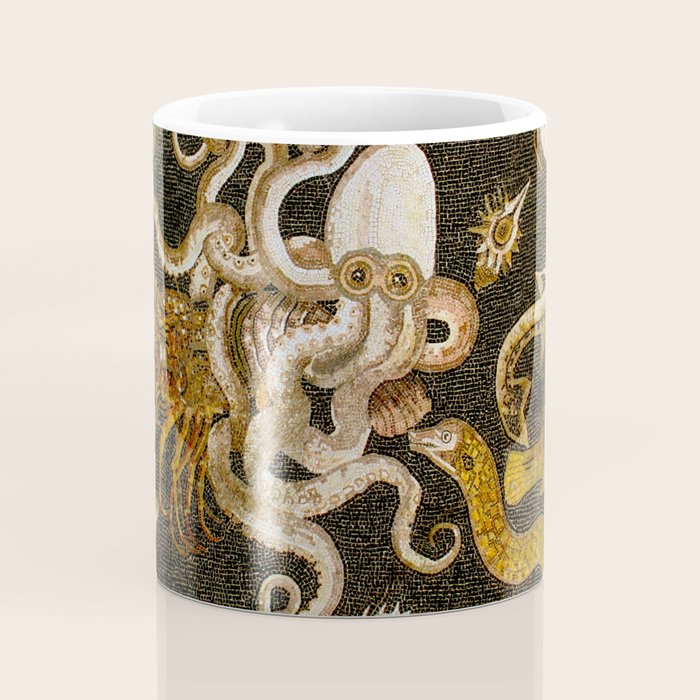 Pompeii Mosaic Ocean Creatures  Coffee Mug Gallery Image 4
