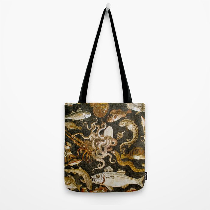 Pompeii Mosaic Ocean Creatures  Tote Bag Gallery Image 2