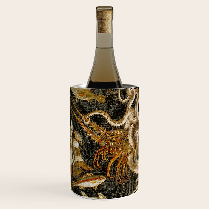 Pompeii Mosaic Ocean Creatures  Wine Chiller Gallery Image 2