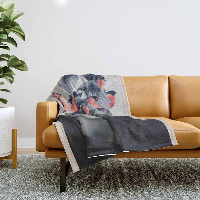 Birds Throw Blanket Gallery Image 1