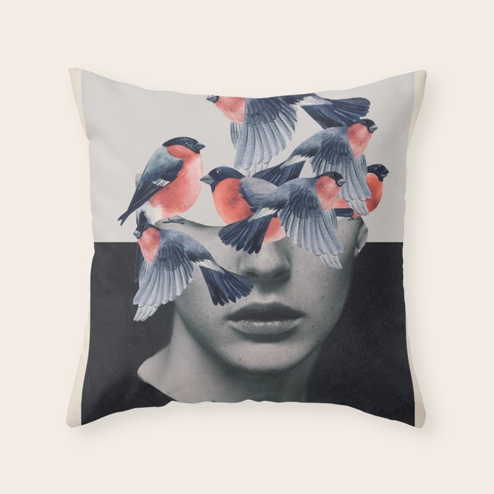 Birds Throw Pillow Gallery Image 6