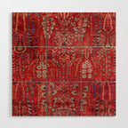 Sultanabad Arak West Persian Rug Print Wood Wall Art Gallery Image 1