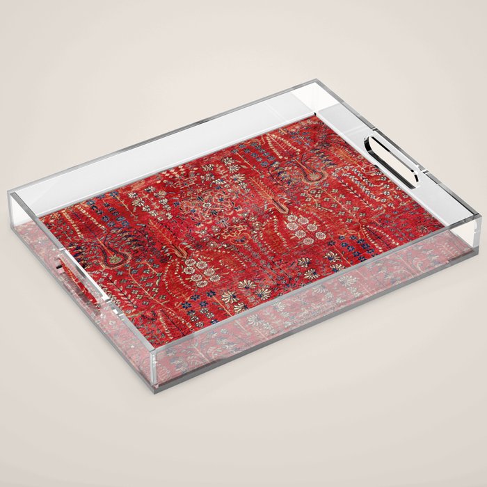 Sultanabad Arak West Persian Rug Print Acrylic Tray Gallery Image 1